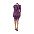 Violet Leopard Sheath Bodycon Mini Dress