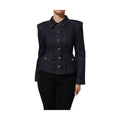 Dark Blue Cotton Collared Denim Coat Jacket