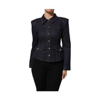 Dolce & Gabbana Dark Blue Cotton Collared Denim Coat Jacket