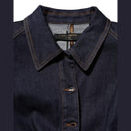 Dolce & Gabbana Dark Blue Cotton Collared Denim Coat Jacket