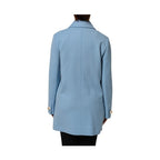 Dolce & Gabbana Blue Buttoned Down Trench Coat Jacket