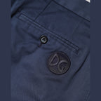 Dolce & Gabbana Blue Cotton Stretch Mid Waist Bermuda Shorts