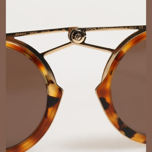 Dolce & Gabbana Gold Havana Frame DG Fatto A Mano Eyewea Sunglasses
