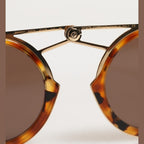 Dolce & Gabbana Gold Havana Frame DG Fatto A Mano Eyewea Sunglasses