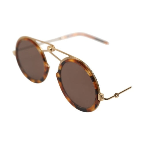 Dolce & Gabbana Gold Havana Frame DG Fatto A Mano Eyewea Sunglasses