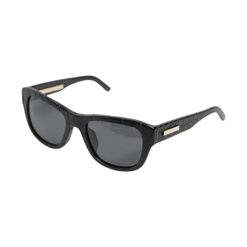 Dolce & Gabbana DG4177 Black Leather Frame Tinted Lens Sunglasses