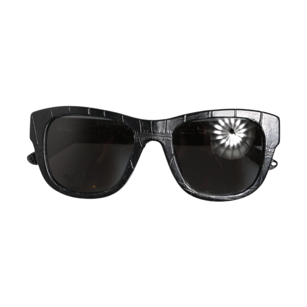 DG4177 Black Leather Frame Tinted Lens Sunglasses