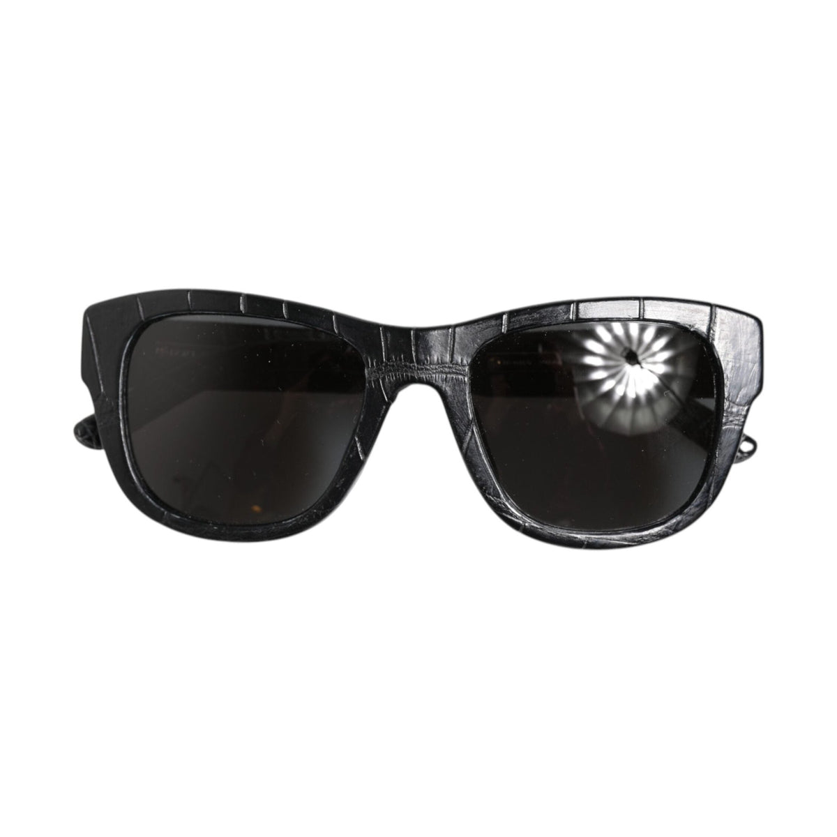 DG4177 Black Leather Frame Tinted Lens Sunglasses