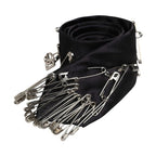 Dolce & Gabbana Black Safety Pins Silk Adjustable Necktie Accessory Tie