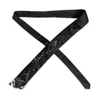 Dolce & Gabbana Black Safety Pins Silk Adjustable Necktie Accessory Tie