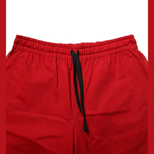 Dolce & Gabbana Red Cotton MidWaist Drawstring Bermuda Pants
