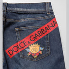 Dolce & Gabbana Blue Cotton Stretch Skinny Men Denim Jeans