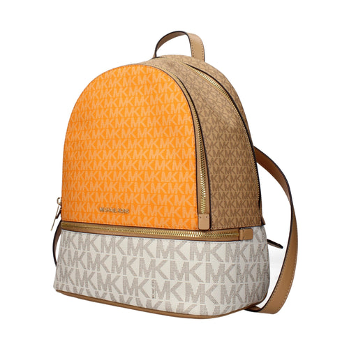 Beige Fabric Backpack