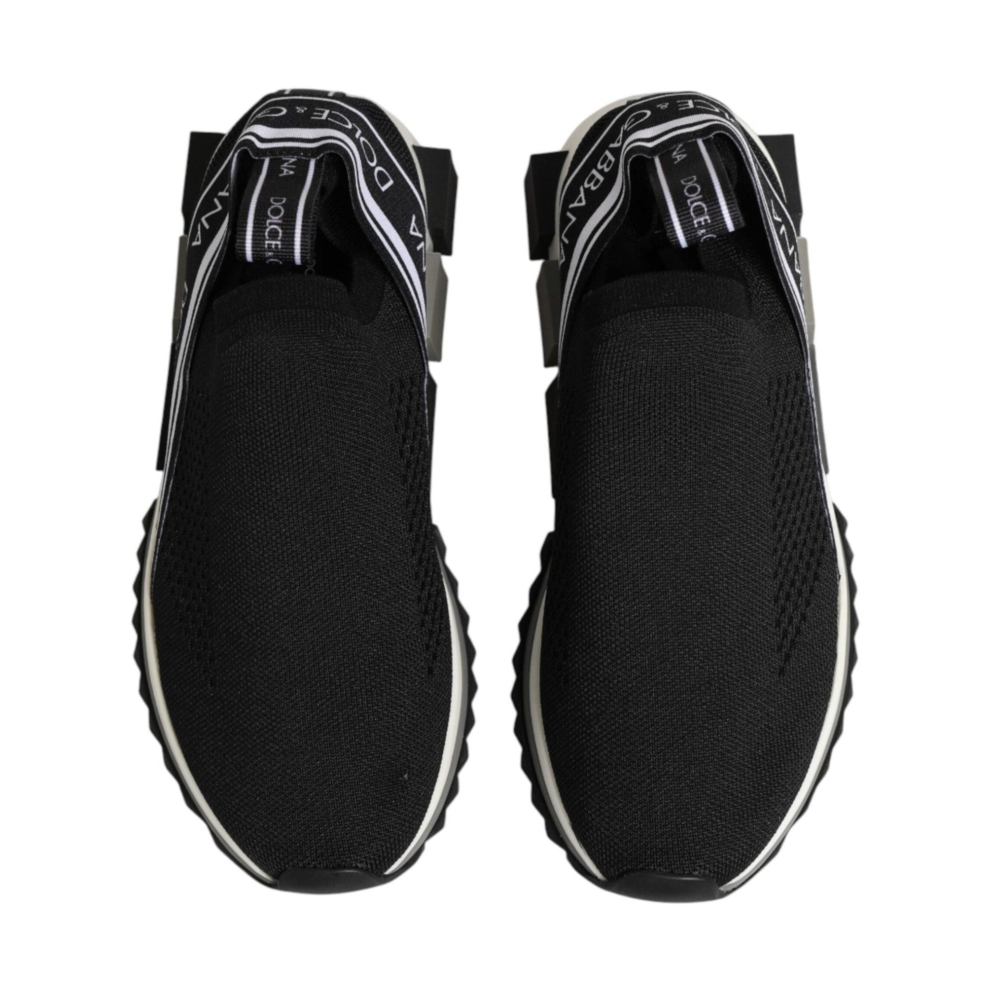 Dolce & Gabbana Black Slip On Sorrento Low Top Sneakers Shoes