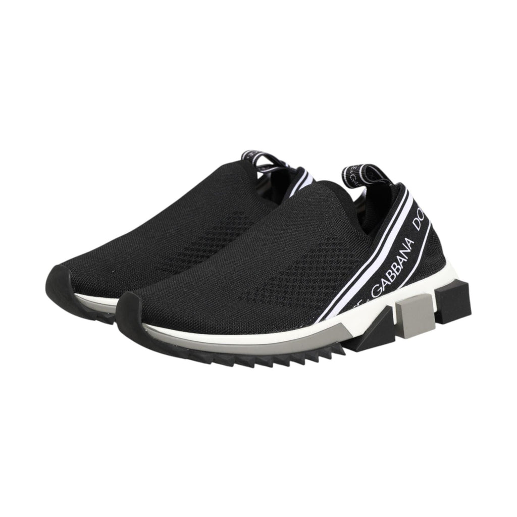 Dolce & Gabbana Black Slip On Sorrento Low Top Sneakers Shoes