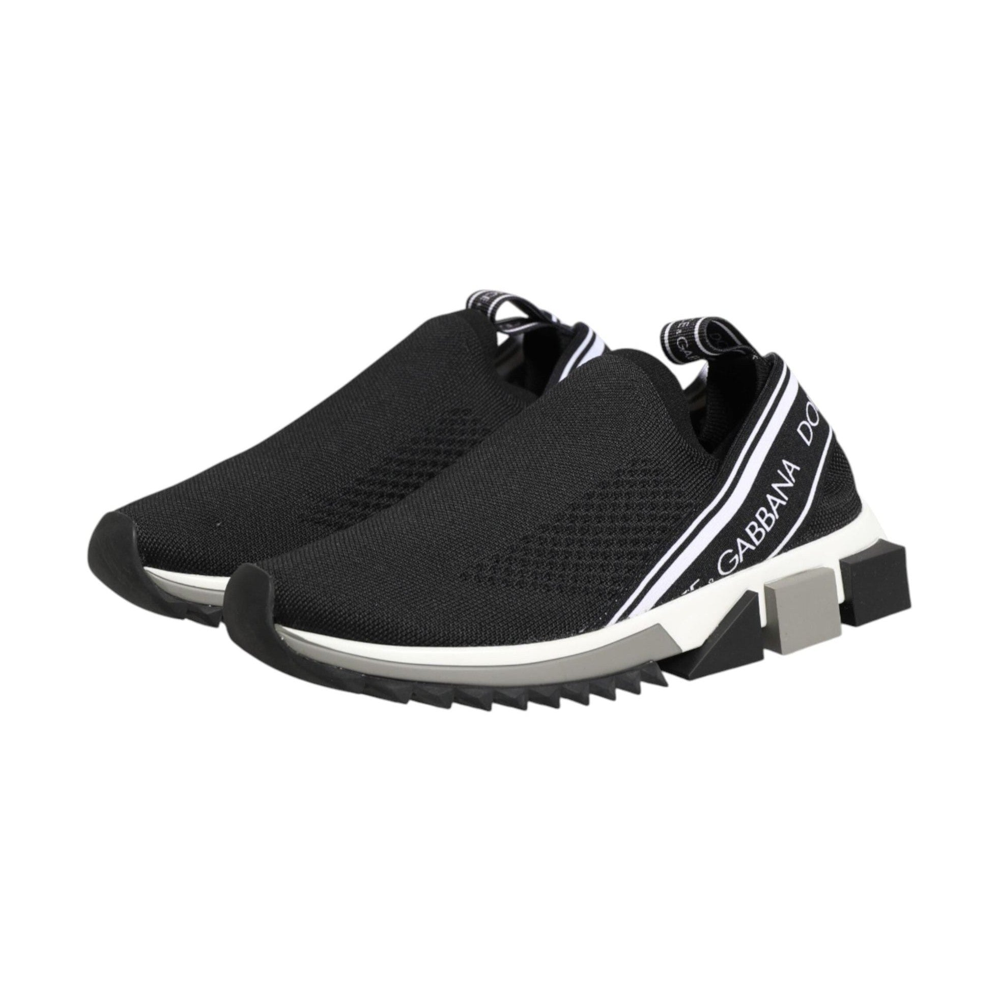 Dolce & Gabbana Black Slip On Sorrento Low Top Sneakers Shoes