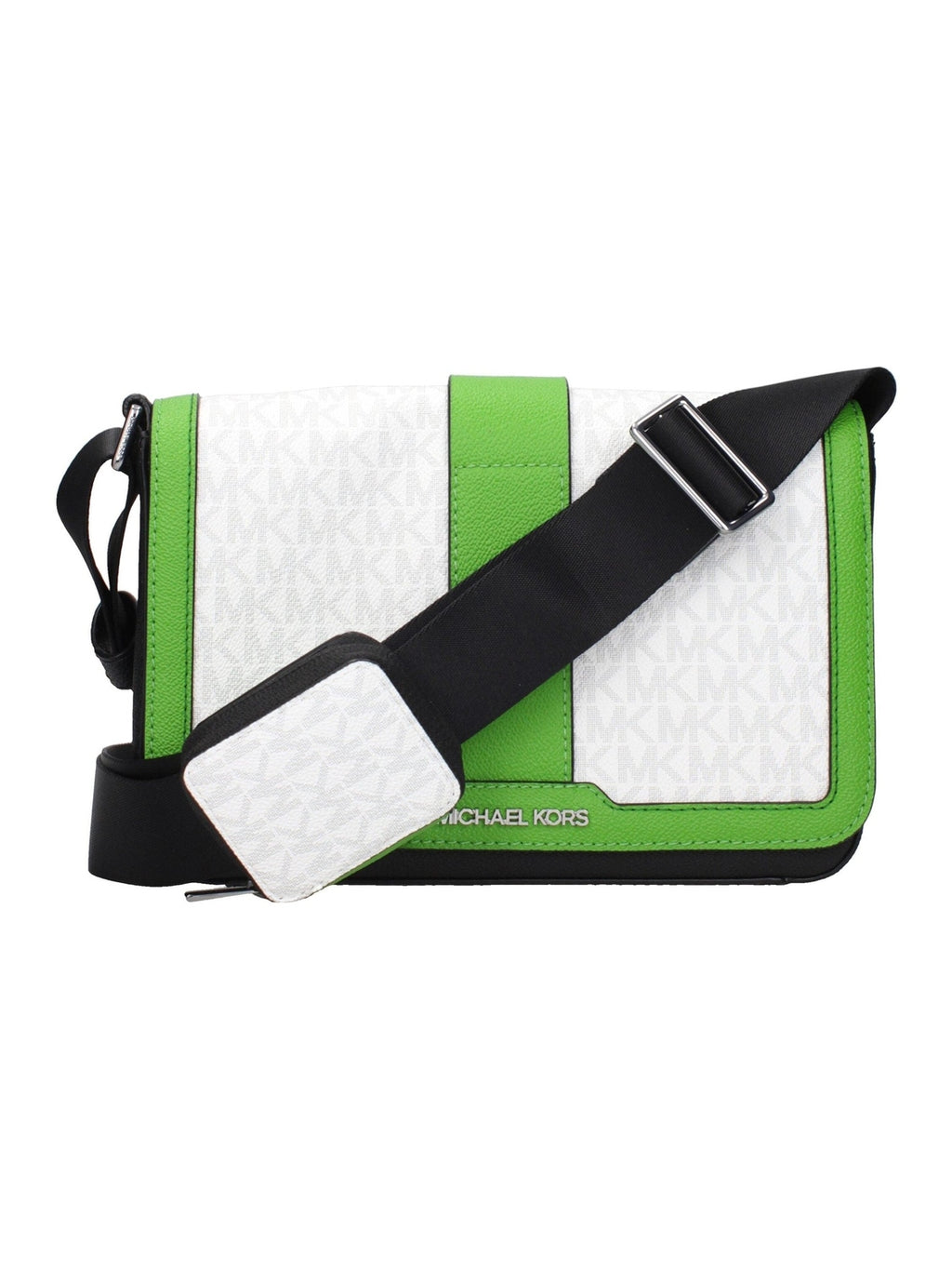 Michael Kors White Fabric Crossbody Bag