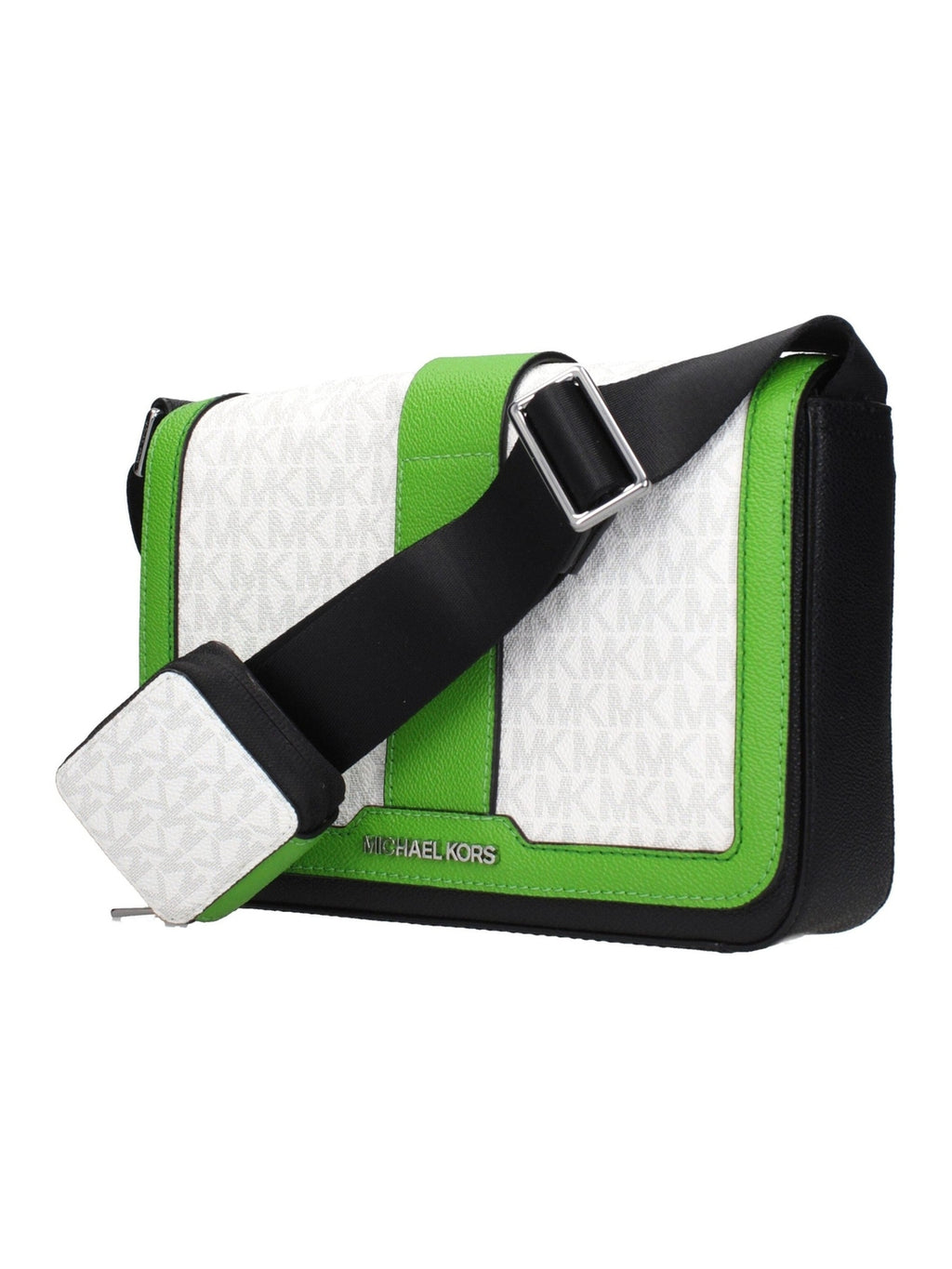 Michael Kors White Fabric Crossbody Bag