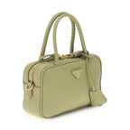 Prada Bicolor Calf Leather Bos Taurus Handbag