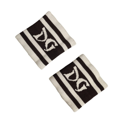 Dolce & Gabbana Black White DG Logo Cotton 1 Pair  Wristband