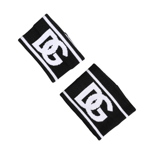 Dolce & Gabbana Black White DG Logo Cotton 1 Pair One Wristband