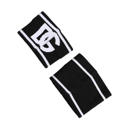 Dolce & Gabbana Black White DG Logo Cotton 1 Pair One Wristband