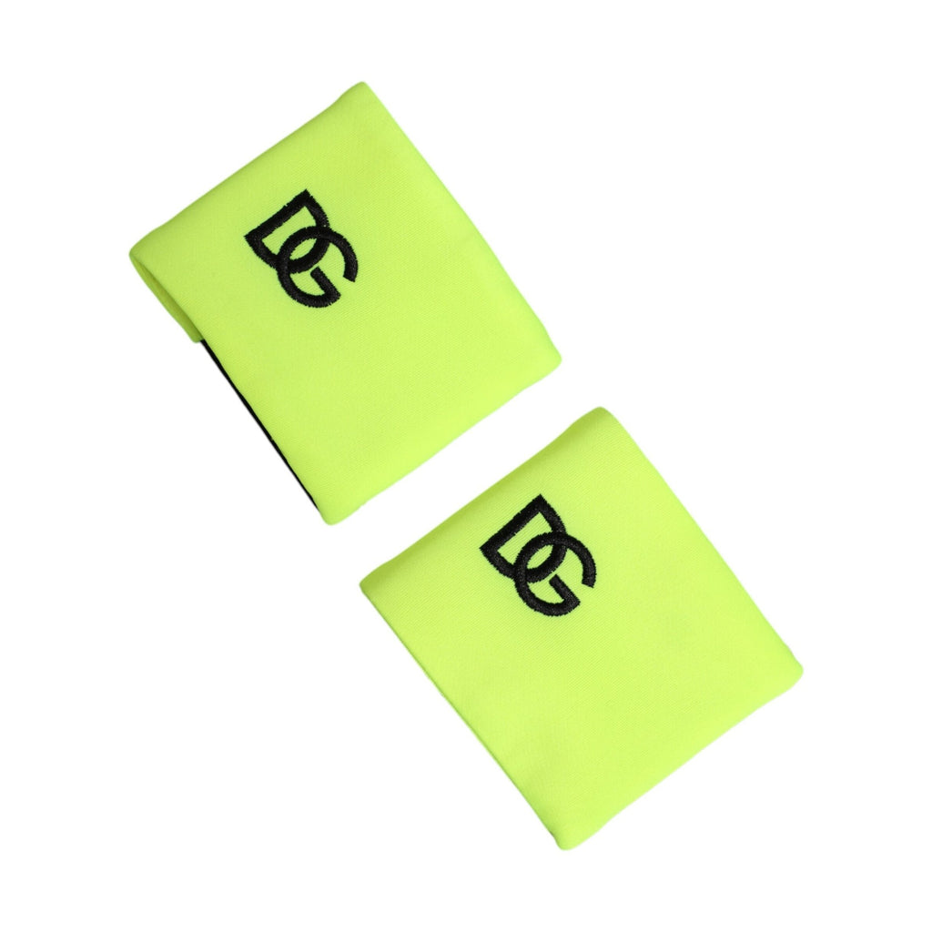 Yellow Green DG Logo Polyester 1 Pair  Wristband