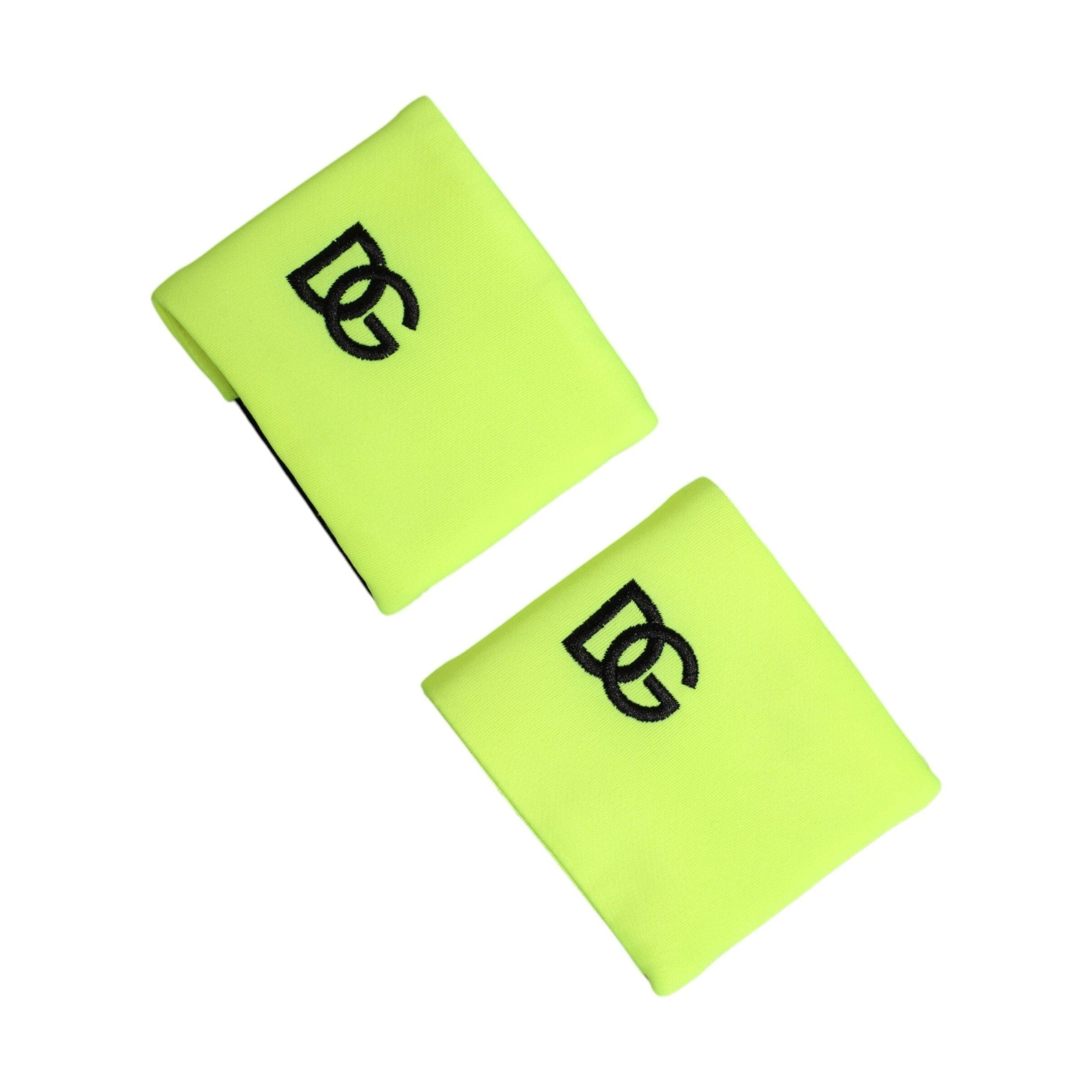 Yellow Green DG Logo Polyester 1 Pair  Wristband