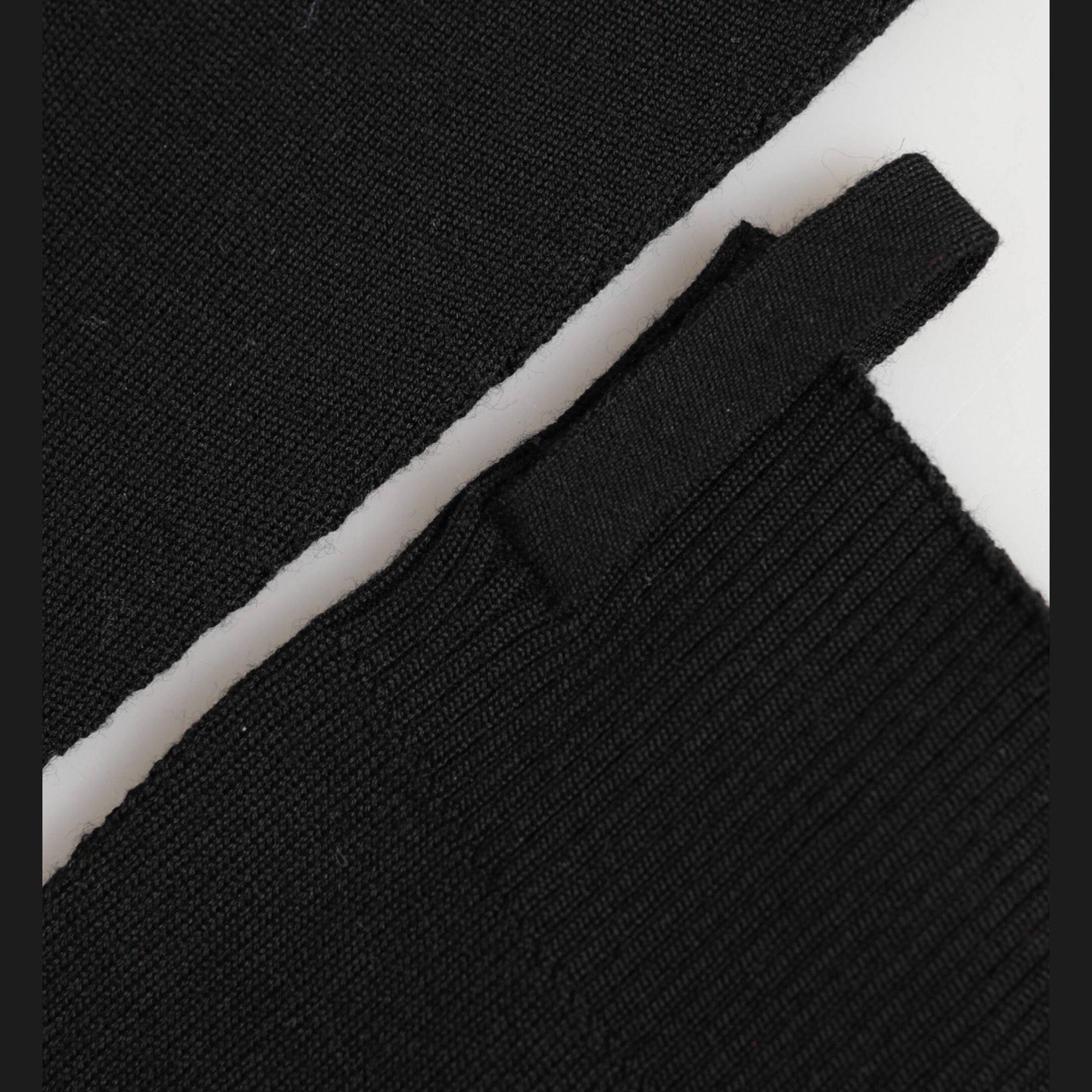 Dolce & Gabbana Black Virgin Wool Knitted Fingerless Men Gloves