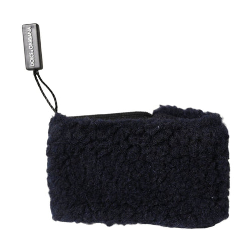 Dolce & Gabbana Black Wool Knitted Sweatbands Men Wristband