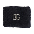 Black Polyester Logo Plaque Men One Size Wristband
