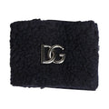Dolce & Gabbana Black Polyester Logo Plaque Men One Size Wristband