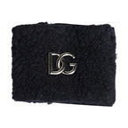 Dolce & Gabbana Black Polyester Logo Plaque Men One Size Wristband