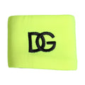 Yellow Green Silk DG Logo Men Wristband