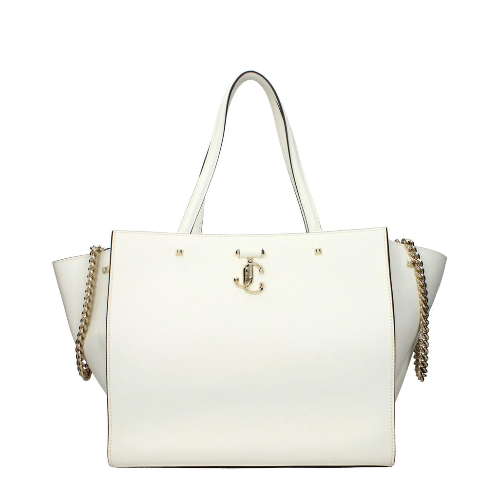 Jimmy Choo White Leather Shoulder Bag