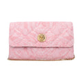 Versace Pink Fabric Clutch Bag