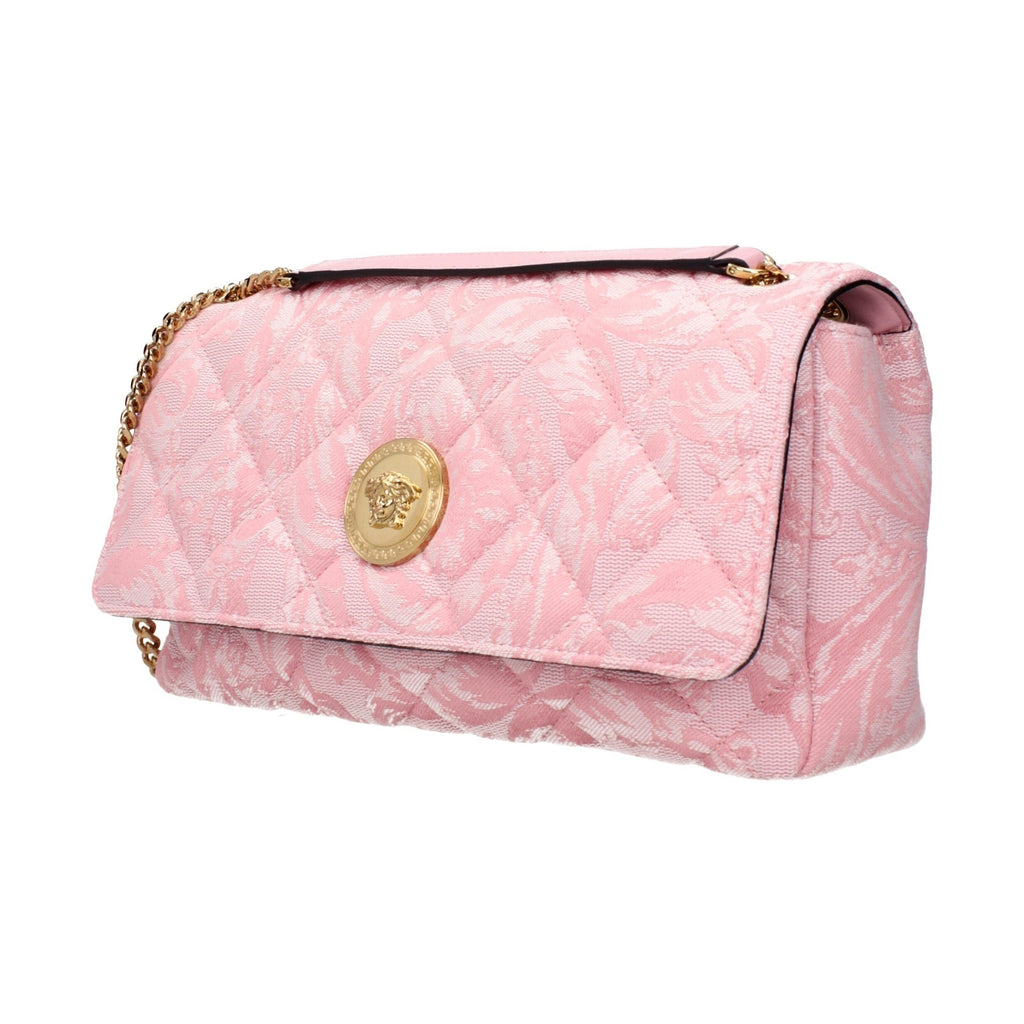 Versace Pink Fabric Shoulder Bag