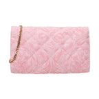 Versace Pink Fabric Clutch Bag
