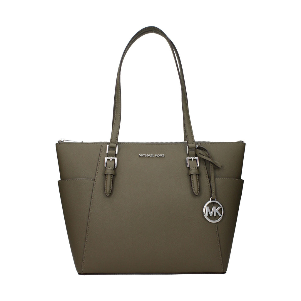 Michael Kors Green Leather Shoulder Bag
