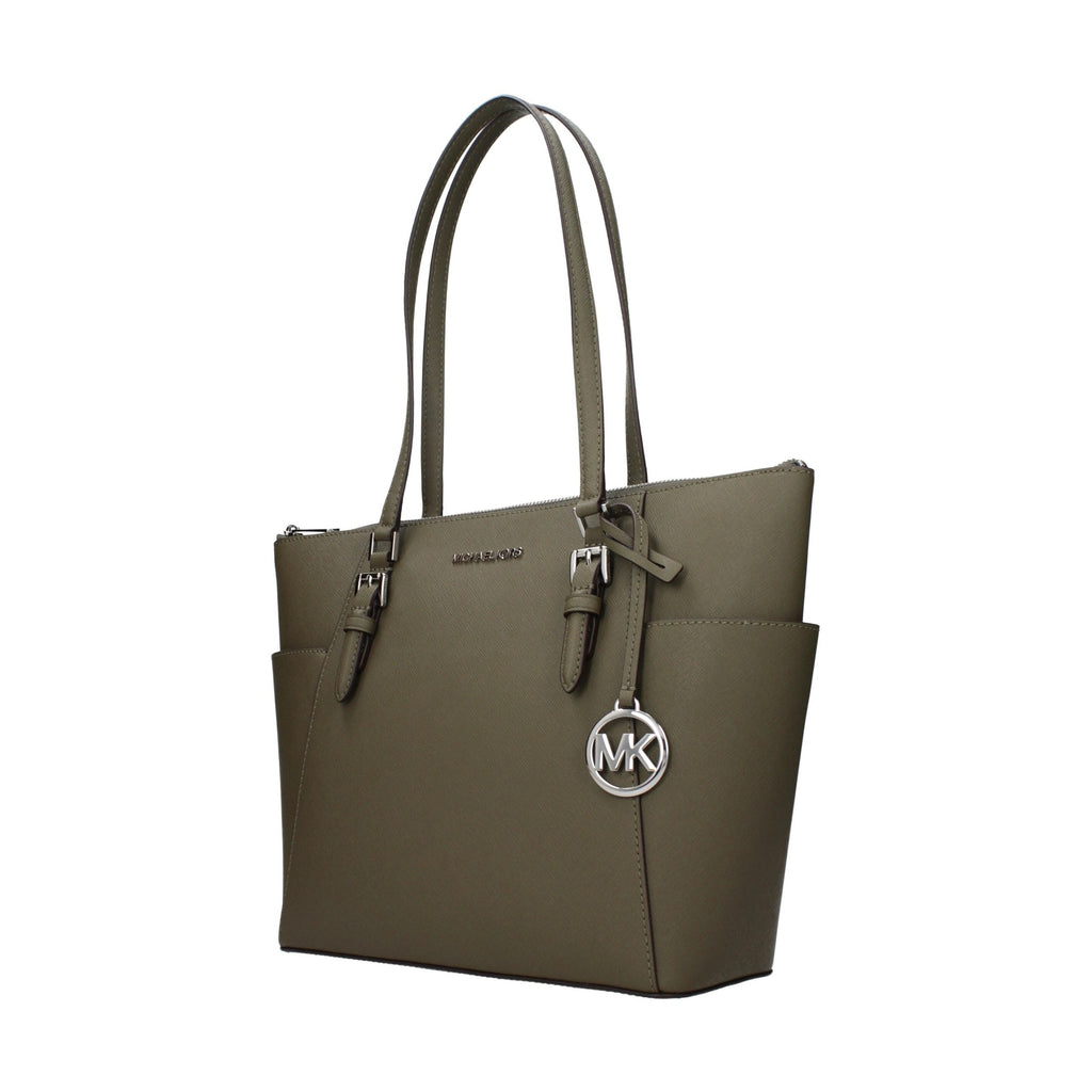 Michael Kors Green Leather Shoulder Bag