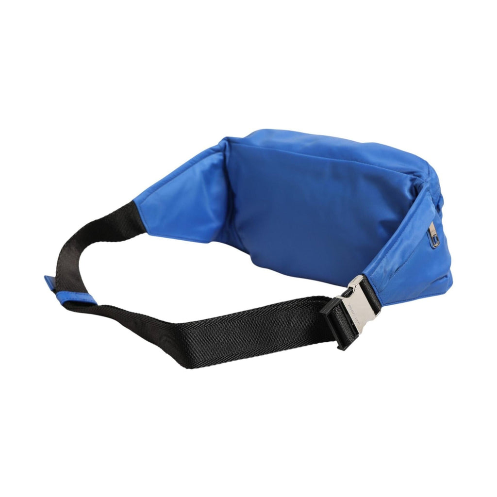 Dolce & Gabbana Blue Logo Plaque Nylon Waist Fanny Pack Men's Borse Bag