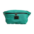Green Logo Plaque Nylon Waist Fanny Pack Men's Borse Bag