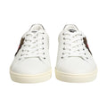 Dolce & Gabbana White Leather Heart Embellished Sneakers Shoes