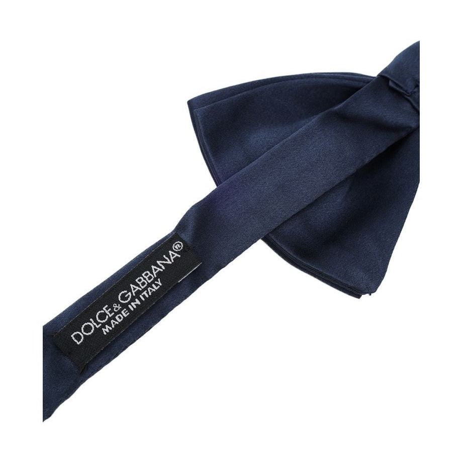 Dolce & Gabbana Blue Silk Bowtie