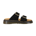 Dr. Martens Black Leather Flat Sandals