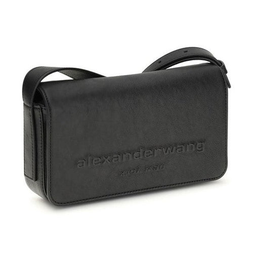 Alexander Wang Black Calf Leather Bos Taurus Shoulder Bag