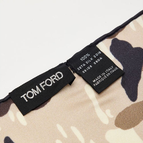 Tom Ford Beige Silk Pocket Square