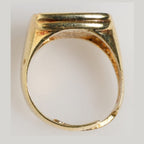 Dolce & Gabbana Gold-Tone Real Brass Black Enamel "J" Adjustable Rings