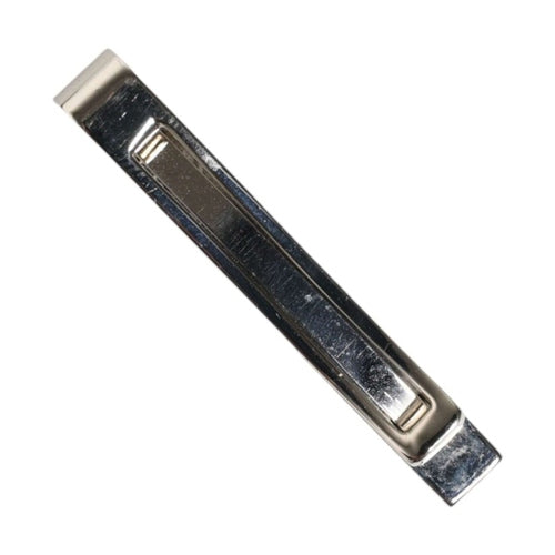 Dolce & Gabbana Silver Tone Brass Logo Branded Men Accessory Tie Clip Bar
