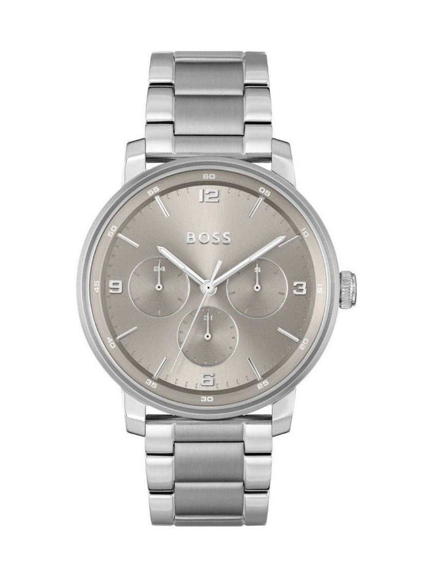 Hugo Boss Gray Stainless Steel Dress Watch